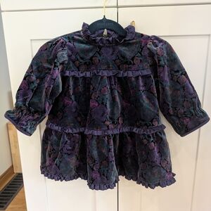 Dark Whimsical Vintage Velvet Dress